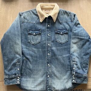 Limited Run - Ralph Lauren Blue Denim Western Urban Sherpa Jacket